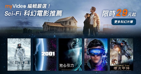 諾蘭催淚科幻片《星際效應》重返IMAX，myVideo推出「金科幻」專區限時優惠