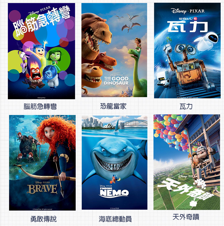 皮克斯動畫片單